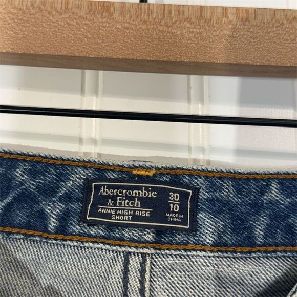 Abercrombie Annie High Rise Denim Shorts 30/10 Frayed Hem Vintage Y2K coastal - Picture 4 of 5